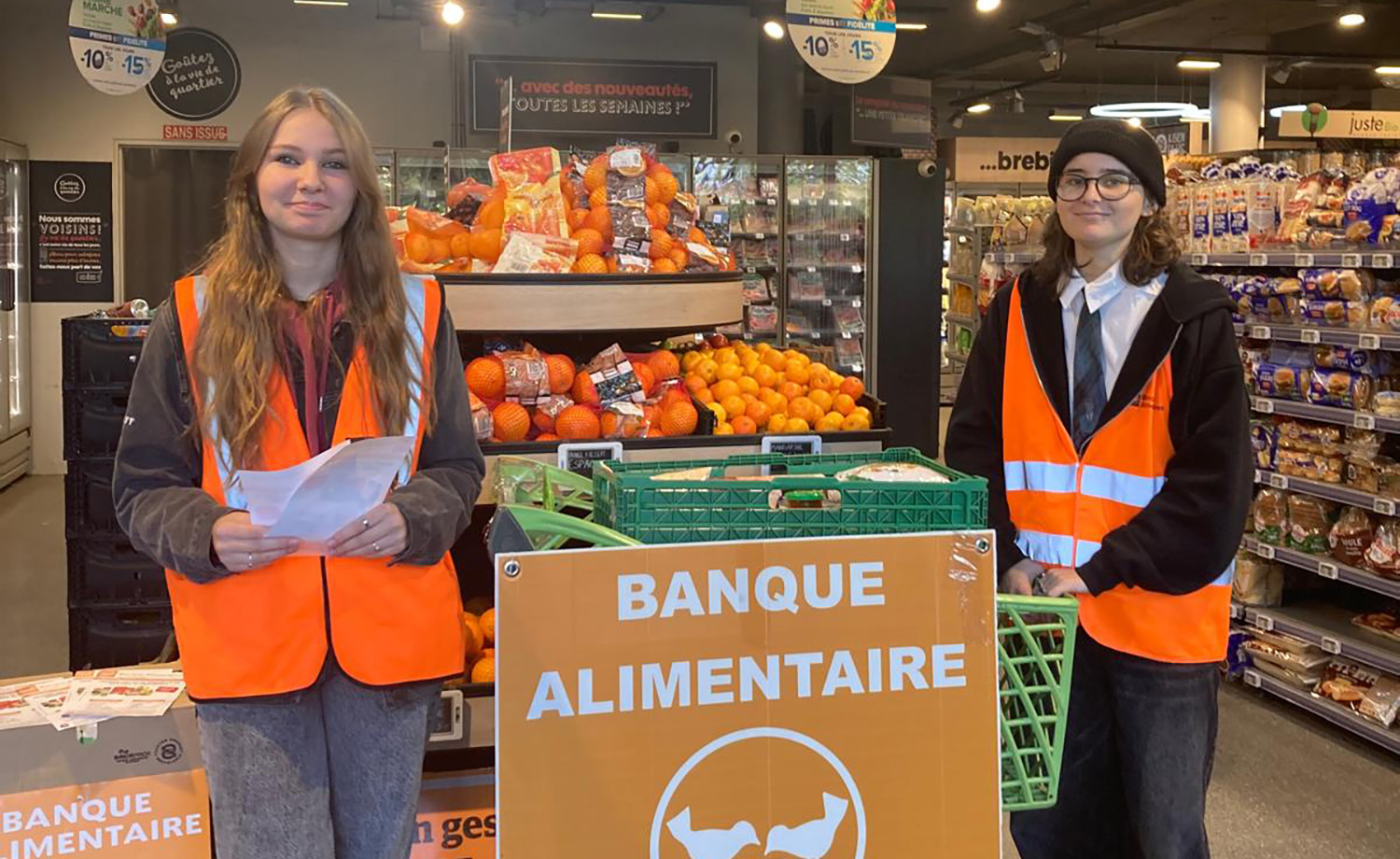 Collecte de denrées au Lycée de La Salle au profit de la Banque Alimentaire.