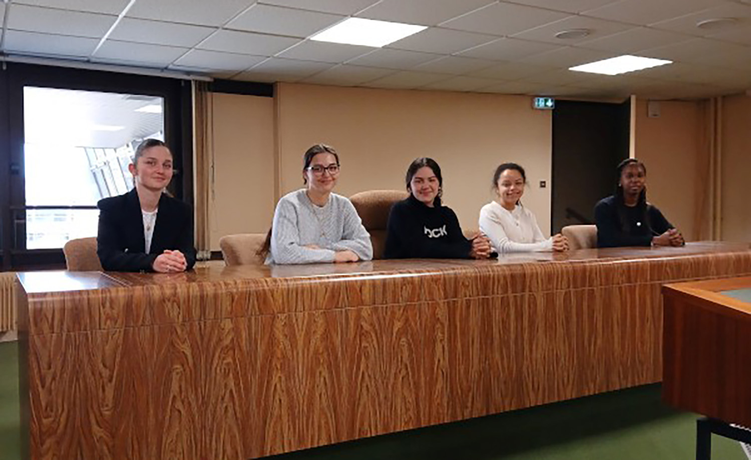 Les élèves STMG option DGEMC du Lycée de La Salle (Rennes) lors de leur visite au Tribunal de Commerce de Rennes.