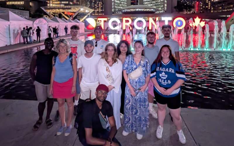 Groupe d’alternants du CFA de La Salle (Rennes) en visite à Toronto.