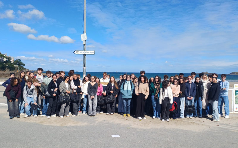 Élèves de section européenne au Festival du Film Britannique de Dinard 2025.