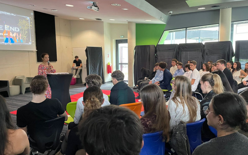 Étudiants du BTS MCO 2 du Pôle Sup de La Salle lors du Festival du Film de Vente 2025, un projet alliant compétences commerciales et créativité.