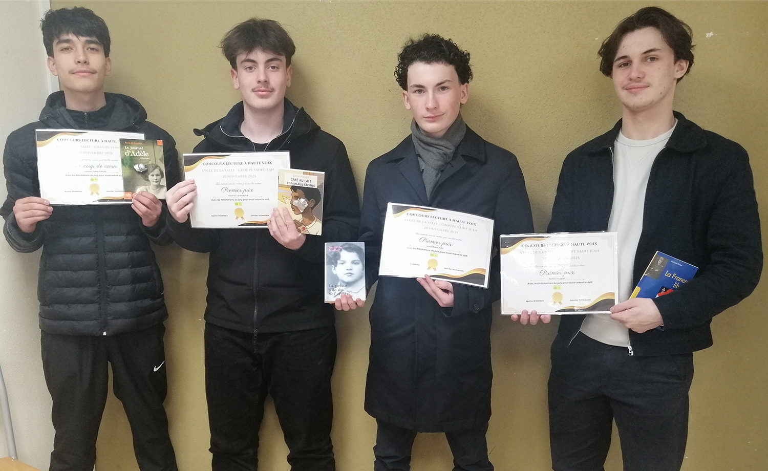 Concours de lecture à haute voix premiere commerce et vente 2025/2026 du Lycée de La Salle à Rennes.