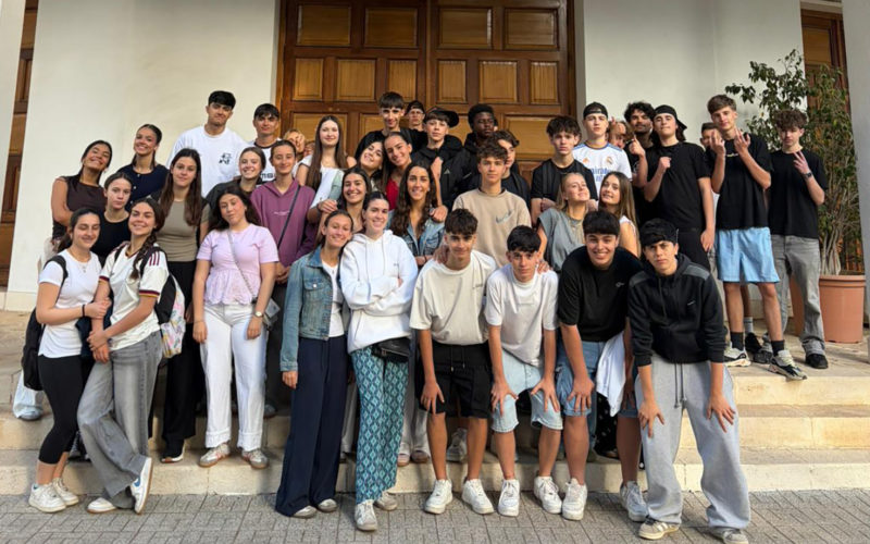 Élèves du Lycée de La Salle en échange scolaire à Málaga.