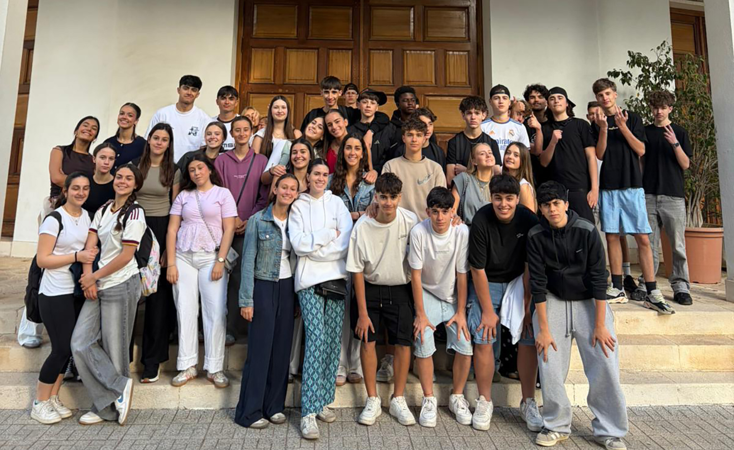 Élèves du Lycée de La Salle en échange scolaire à Málaga.