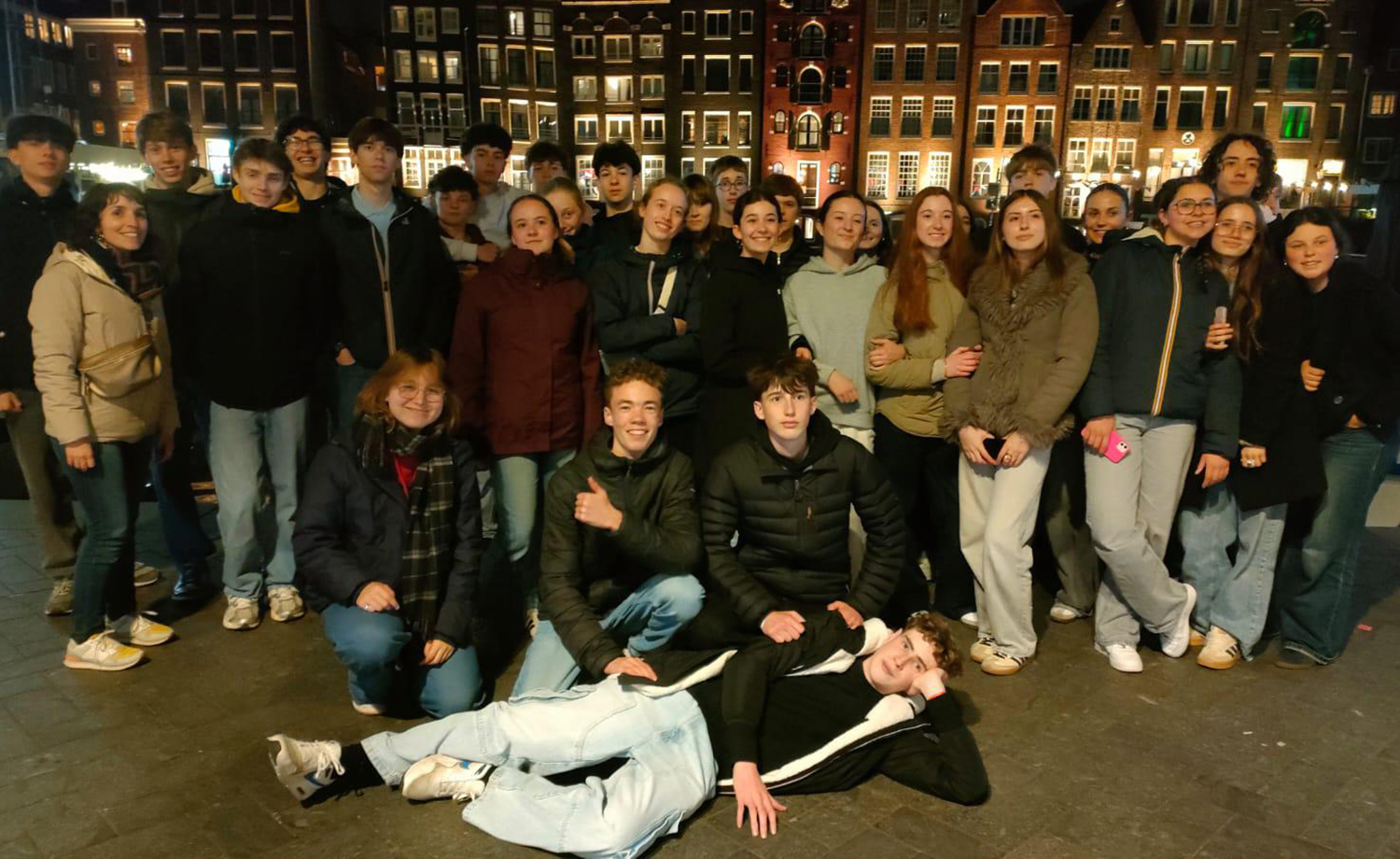 Élèves du Lycée Jean-Paul II lors d’un séjour pédagogique à Amsterdam.